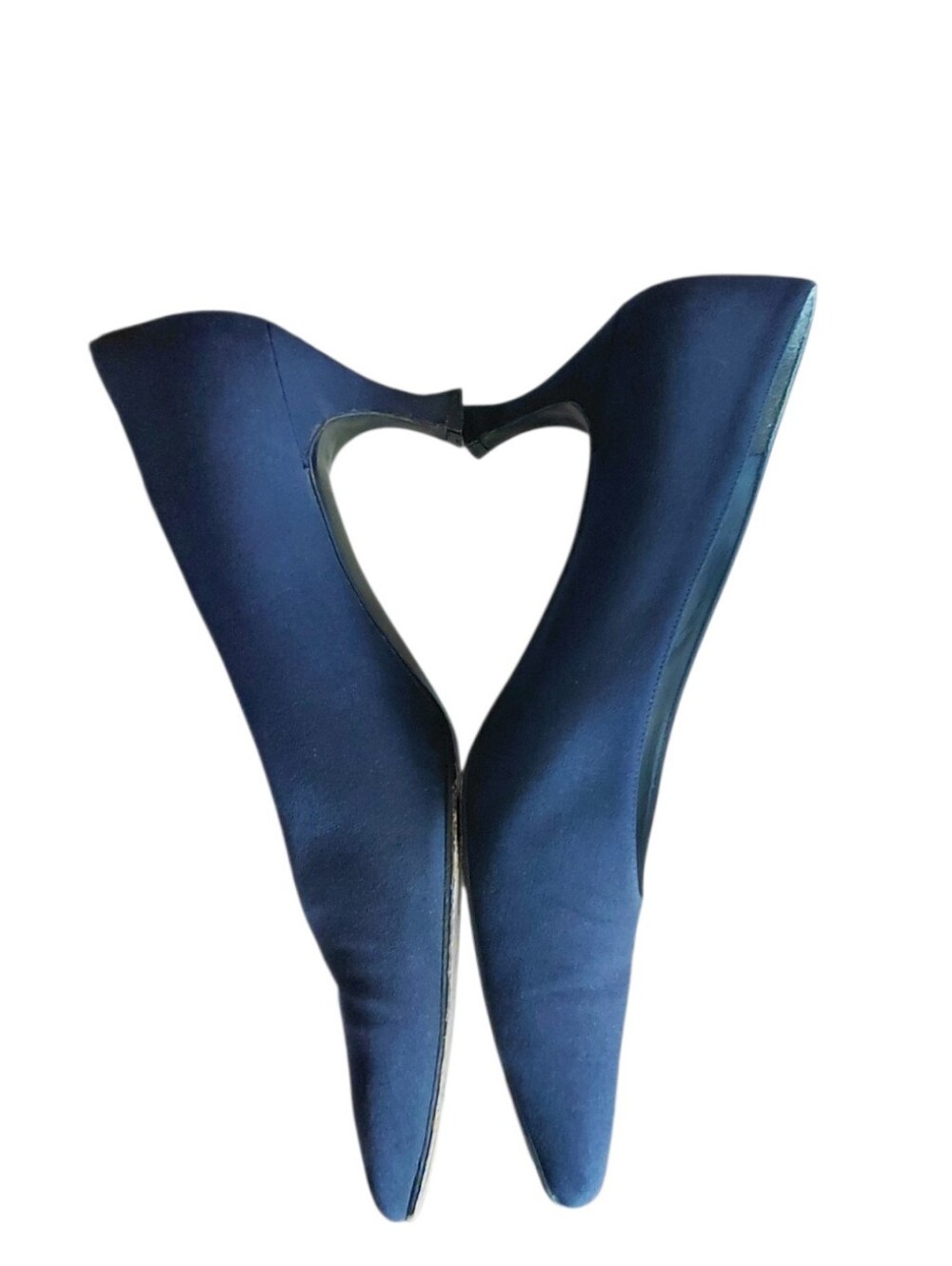 Stuart Weitzman Classic Navy Blue Pointed Toe Kitten Heel Pumps Size 9.5 - Picture 5 of 11